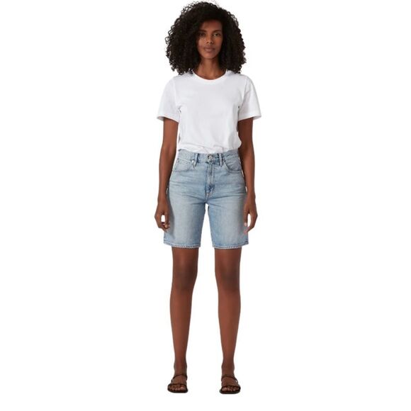 NWT SLVRLAKE London Organic Denim Shorts in Heart of Gold - Picture 1 of 6